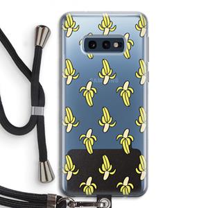 CaseCompany Bananas: Samsung Galaxy S10e Transparant Hoesje met koord
