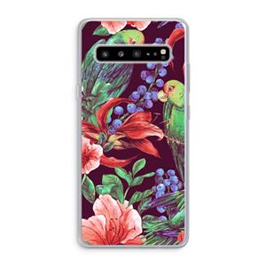 CaseCompany Papegaaien: Samsung Galaxy S10 5G Transparant Hoesje