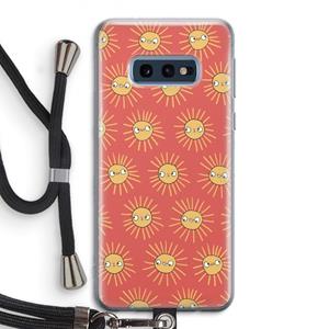 CaseCompany Zon: Samsung Galaxy S10e Transparant Hoesje met koord