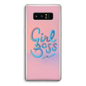 CaseCompany Girl boss: Samsung Galaxy Note 8 Transparant Hoesje