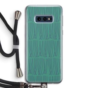 CaseCompany Swirls: Samsung Galaxy S10e Transparant Hoesje met koord