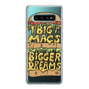 CaseCompany Big Macs Bigger Dreams: Samsung Galaxy S10 Plus Transparant Hoesje