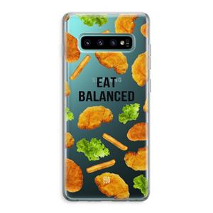 CaseCompany Eat Balanced: Samsung Galaxy S10 Plus Transparant Hoesje