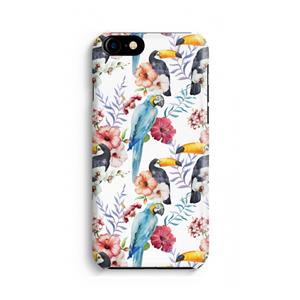 CaseCompany Bloemen tukan: Volledig geprint iPhone SE 2020 Hoesje