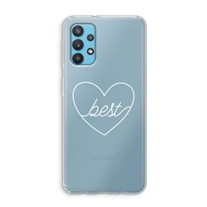 CaseCompany Best heart pastel: Samsung Galaxy A32 4G Transparant Hoesje