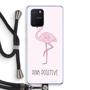 CaseCompany Pink positive: Samsung Galaxy Note 10 Lite Transparant Hoesje met koord