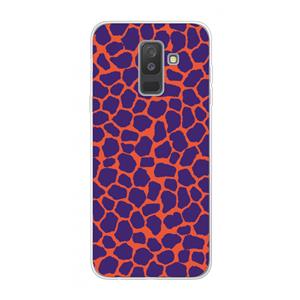 CaseCompany Purple Giraffe: Samsung Galaxy A6 Plus (2018) Transparant Hoesje