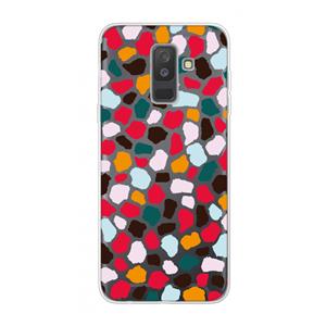 CaseCompany Colored Giraffe: Samsung Galaxy A6 Plus (2018) Transparant Hoesje