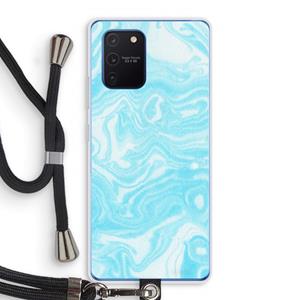 CaseCompany Waterverf blauw: Samsung Galaxy Note 10 Lite Transparant Hoesje met koord