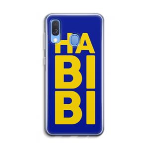 CaseCompany Habibi Blue: Samsung Galaxy A40 Transparant Hoesje