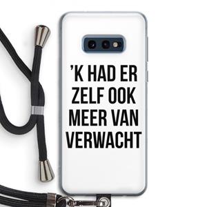 CaseCompany Meer verwacht: Samsung Galaxy S10e Transparant Hoesje met koord