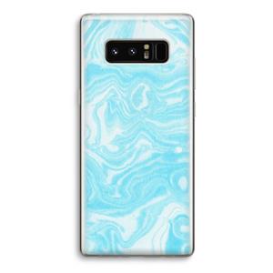 CaseCompany Waterverf blauw: Samsung Galaxy Note 8 Transparant Hoesje