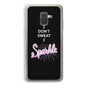 CaseCompany Sparkle quote: Samsung Galaxy A8 (2018) Transparant Hoesje