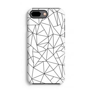 CaseCompany Geometrische lijnen zwart: iPhone 7 Plus Tough Case