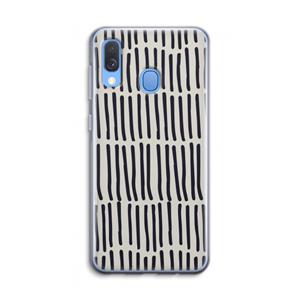 CaseCompany Moroccan stripes: Samsung Galaxy A40 Transparant Hoesje