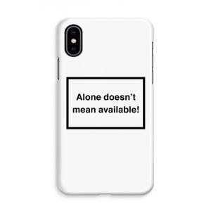 CaseCompany Alone: iPhone X Volledig Geprint Hoesje
