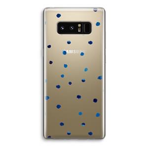 CaseCompany Blauwe stippen: Samsung Galaxy Note 8 Transparant Hoesje
