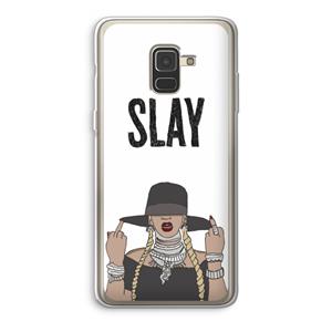 CaseCompany Slay All Day: Samsung Galaxy A8 (2018) Transparant Hoesje