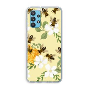 CaseCompany No flowers without bees: Samsung Galaxy A32 4G Transparant Hoesje