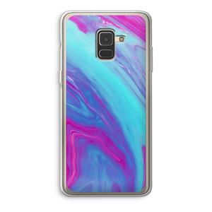 CaseCompany Zweverige regenboog: Samsung Galaxy A8 (2018) Transparant Hoesje