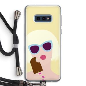 CaseCompany Ice cream: Samsung Galaxy S10e Transparant Hoesje met koord