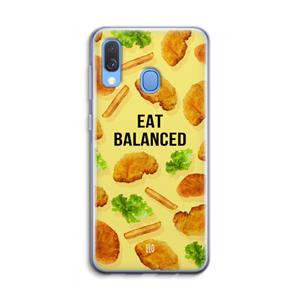 CaseCompany Eat Balanced: Samsung Galaxy A40 Transparant Hoesje