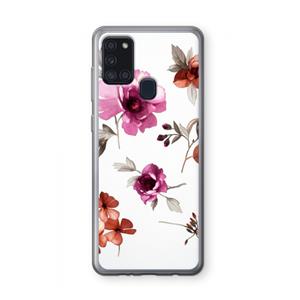 CaseCompany Geschilderde bloemen: Samsung Galaxy A21s Transparant Hoesje