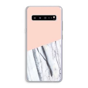 CaseCompany A touch of peach: Samsung Galaxy S10 5G Transparant Hoesje