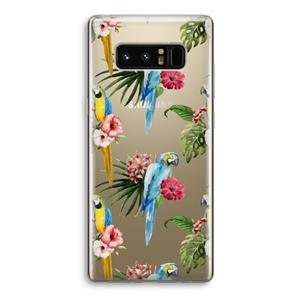 CaseCompany Kleurrijke papegaaien: Samsung Galaxy Note 8 Transparant Hoesje