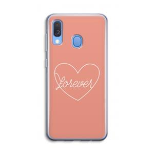 CaseCompany Forever heart: Samsung Galaxy A40 Transparant Hoesje