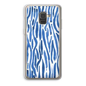 CaseCompany Blauwe nerven: Samsung Galaxy A8 (2018) Transparant Hoesje
