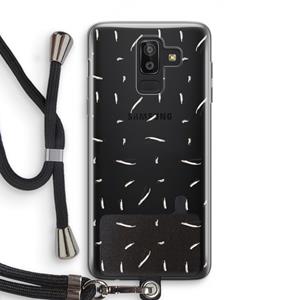 CaseCompany Hipster stripes: Samsung Galaxy J8 (2018) Transparant Hoesje met koord