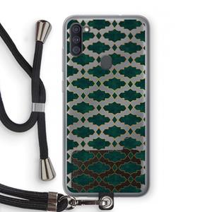 CaseCompany Moroccan tiles: Samsung Galaxy A11 Transparant Hoesje met koord