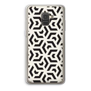 CaseCompany Crazy pattern: Samsung Galaxy A8 (2018) Transparant Hoesje