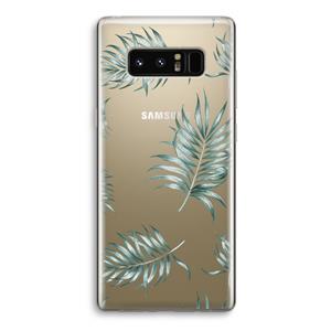 CaseCompany Simple leaves: Samsung Galaxy Note 8 Transparant Hoesje