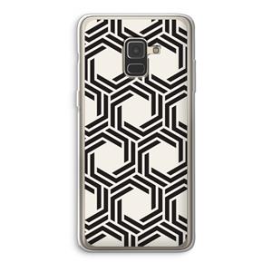 CaseCompany Geometrisch patroon: Samsung Galaxy A8 (2018) Transparant Hoesje