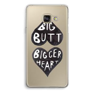 CaseCompany Big butt bigger heart: Samsung A3 (2017) Transparant Hoesje