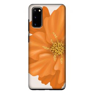 CaseCompany Orange Ellila flower: Samsung Galaxy S20 Tough Case