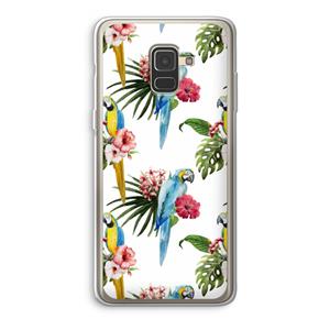 CaseCompany Kleurrijke papegaaien: Samsung Galaxy A8 (2018) Transparant Hoesje