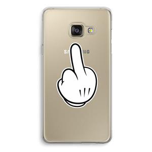CaseCompany Middle finger white: Samsung A3 (2017) Transparant Hoesje