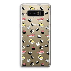 CaseCompany Sushi time: Samsung Galaxy Note 8 Transparant Hoesje