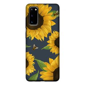 CaseCompany Sunflower and bees: Samsung Galaxy S20 Tough Case