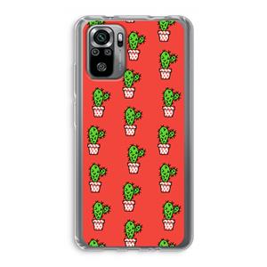 CaseCompany Mini cactus: Xiaomi Redmi Note 10S Transparant Hoesje