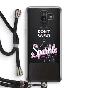 CaseCompany Sparkle quote: Samsung Galaxy J8 (2018) Transparant Hoesje met koord
