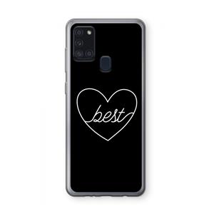 CaseCompany Best heart black: Samsung Galaxy A21s Transparant Hoesje