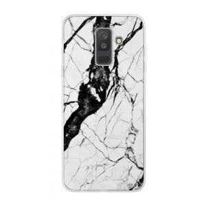 CaseCompany Witte marmer 2: Samsung Galaxy A6 Plus (2018) Transparant Hoesje