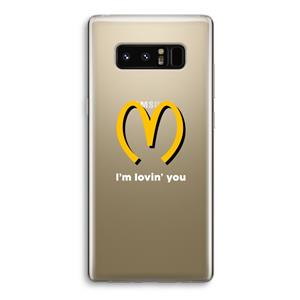 CaseCompany I'm lovin' you: Samsung Galaxy Note 8 Transparant Hoesje