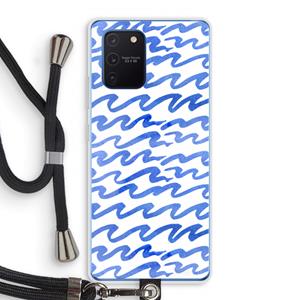 CaseCompany Blauwe golven: Samsung Galaxy Note 10 Lite Transparant Hoesje met koord