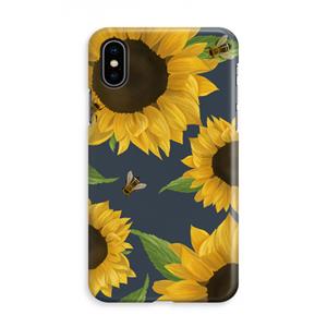 CaseCompany Sunflower and bees: iPhone X Volledig Geprint Hoesje