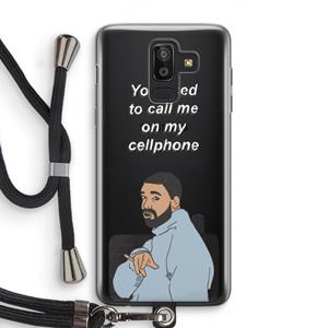 CaseCompany Hotline bling: Samsung Galaxy J8 (2018) Transparant Hoesje met koord